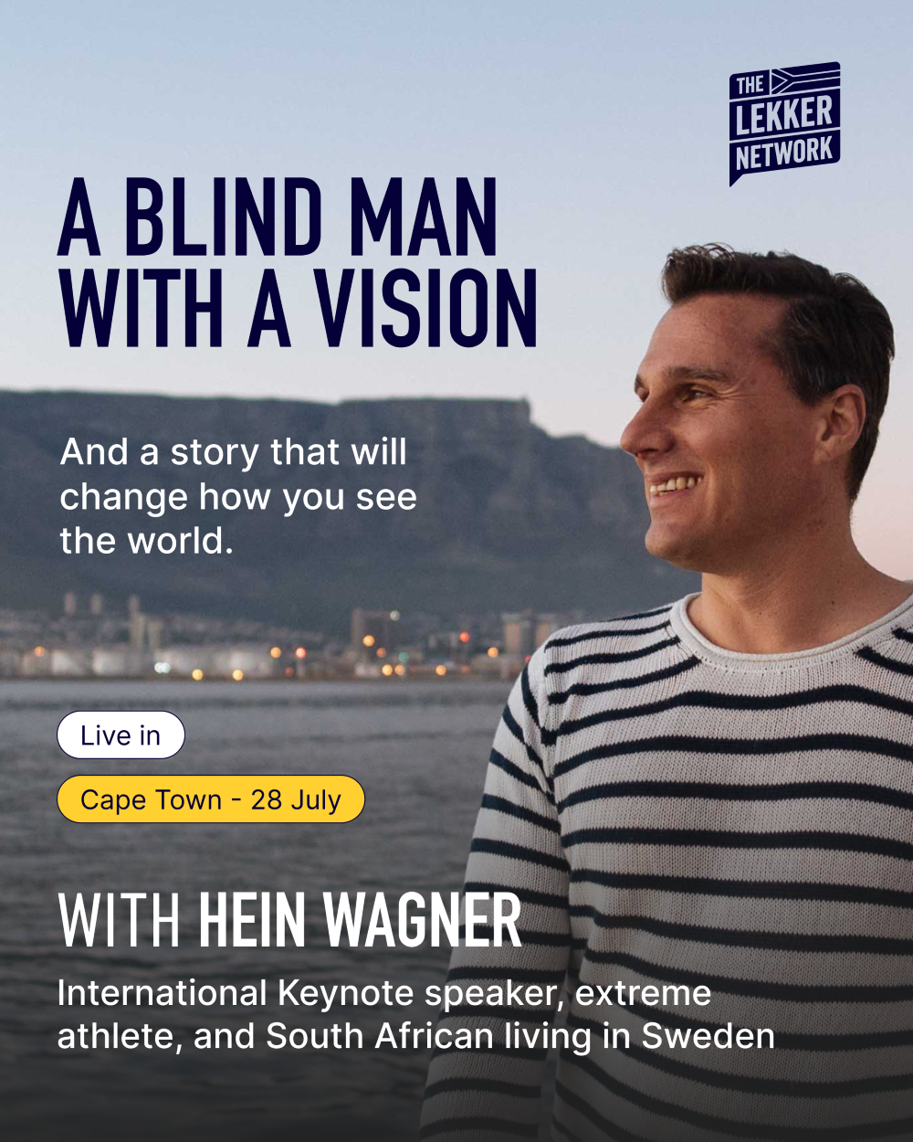 HEIN WAGNER_Lekker Network event_Cape Town_28 July 2026 Hein Wagner, lekker network, cape town, 28 July 2026